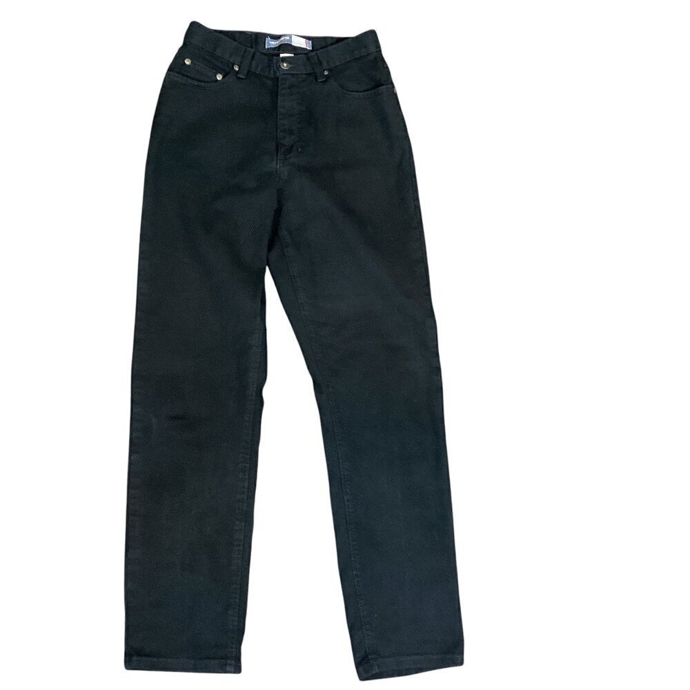 Premium Lizwear Classic Fit High-Waisted Black Denim Jeans Sz 8‎ #320E